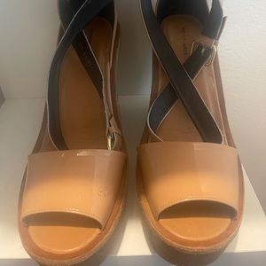 Pierre Hardy wedged patent leather sandal. 9